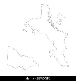 Carte vectorielle Seychelles et Victoria. Pays et capitale. Illustration de vecteur isolé. Contour. Illustration de l'EPS 10. Illustration de Vecteur