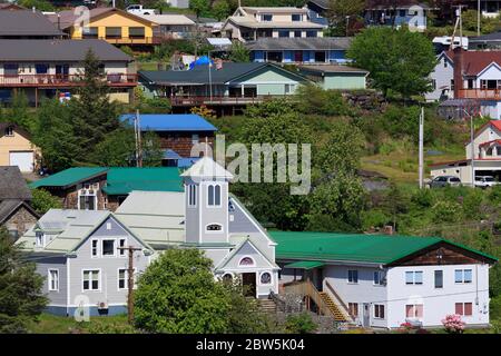 Église catholique romaine de Saint-Rose de Lima, Wrangel, Alaska, États-Unis Banque D'Images