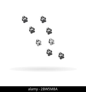 Tirages Paw. Logo. Illustration Vectorielle. Illustration vectorielle isolée. Noir sur fond blanc. Illustration EPS. Illustration de Vecteur