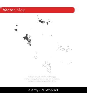 Carte vectorielle Seychelles et Victoria. Illustration de vecteur isolé. Noir sur fond blanc. Illustration de l'EPS 10. Illustration de Vecteur