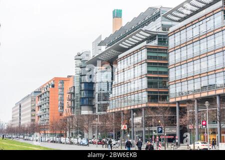 Lignes de métro près de la Bahnhof Potsdamer Platz, station de S-bahn dans le centre de Berlin, c'est une des stations centrales de métro de Berlin moi Banque D'Images