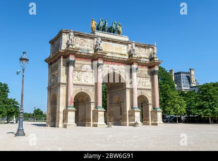 Arche de Triumph de Carrousel à Paris, France Banque D'Images