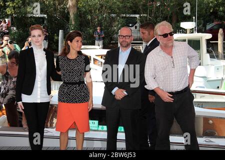 VENISE, ITALIE - AOÛT 31 : Evan Rachel Wood, Marisa Tomei, Paul Giamatti et Philip Seymour Hoffman assistent au 68e Festival du film de Venise Banque D'Images