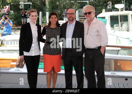 VENISE, ITALIE - AOÛT 31 : Evan Rachel Wood, Marisa Tomei, Paul Giamatti et Philip Seymour Hoffman assistent au 68e Festival du film de Venise Banque D'Images