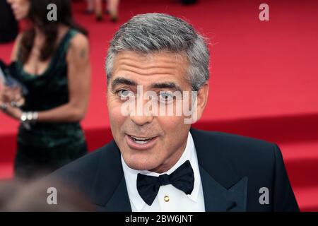 VENISE, ITALIE - 31 AOÛT : George Clooney assiste à la première des « Ides of March » lors du 68e Festival du film de Venise le 31 août 2011 à Venise Banque D'Images