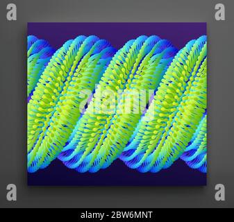Réseau avec particules dynamiques. Illustration vectorielle. Composition avec effet de mouvement. Illustration de Vecteur