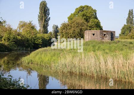 le canal militaire royal des guerres napolioniques construit vers 1805 près d'appledore kent Banque D'Images