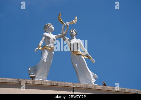 Manchester, Royaume-Uni. 29 mai 2020. La photo montre une statue au centre INTU Trafford de Manchester qui a publié des détails sur la façon dont il va saf Banque D'Images