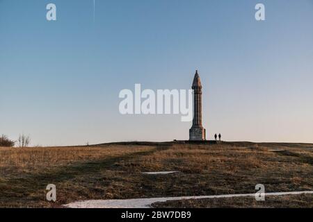 Lieu touristique en France, Colline de Sion, Lorraine au coucher du soleil Banque D'Images