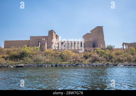 Ruines antiques du Nil en Égypte Banque D'Images