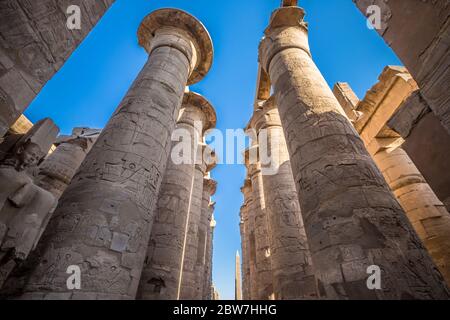 Vue sur le temple de Karnak Banque D'Images