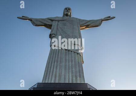 Statue du Christ Rédempteur à Rio de Janeiro Banque D'Images