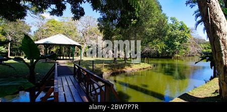 PORT LOUIS/ MAURICE - AOÛT 14 2018 : la gloriette dans le jardin botanique Sir Seewoosagur Ramgoolam. C'est une attraction touristique populaire et le Banque D'Images