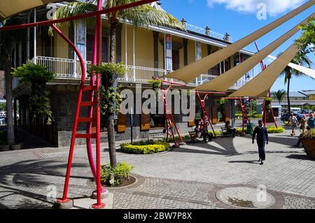 Port Louis, Maurice - 16 août 2015 : extérieur du musée Blue Penny. C'est un musée du timbre au bord de mer de Caudan à Port Louis, la capitale de Ma Banque D'Images