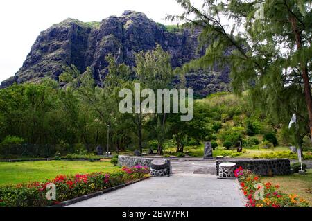 Monument de la route esclave établi au sud de l'île Maurice Banque D'Images