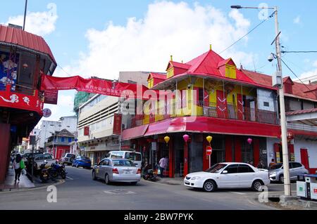 MAURICE-AOÛT 16: 2018: Ville chinoise à Port Louis le 16 août 2018 à Port Louis, Maurice. Chinatown est l'un des principaux monuments de la capitale Banque D'Images