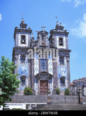 Église de Saint Ildefonso (Igreja de San Ildefonso) avec le travail du tillement azulejo, Praca da Batalha, Porto (Porto), région Norte, Portugal Banque D'Images