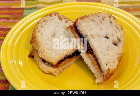 Sandwich au beurre d'arachide et à la gelée, par James D Coppinger/Dembinsky photo Assoc Banque D'Images