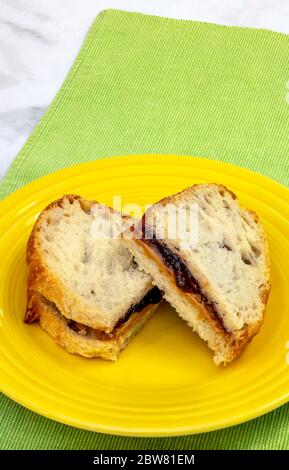 Sandwich au beurre d'arachide et à la gelée, par James D Coppinger/Dembinsky photo Assoc Banque D'Images