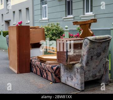 Ventilation du budget de collecte des déchets volumineux Banque D'Images