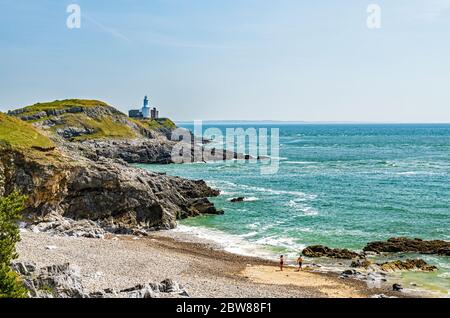 Bracelet Bay sur la côte sud de Gower, juste à l'ouest de Mumbles et Swansea. Pris pendant le pays de Galles de verrouillage si peu de personnes autour. Banque D'Images