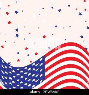 Happy and Free Veterans Day 11 novembre modèle de style 3D Creative usa Flag, United State of America, U.S.A Veterans Day design. Magnifique drapeau des États-Unis Illustration de Vecteur