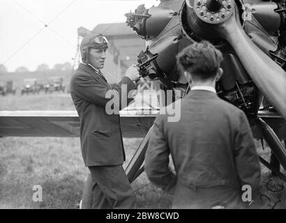 La course aérienne de Kings Cup . Chef d'escadron Sir Christopher Brand , KBE , DSO , MC , DFC . 1926 Banque D'Images