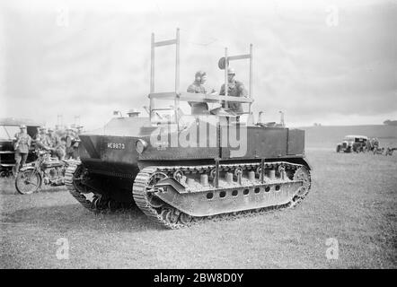 Grande armée mécanique sur la plaine de Salisbury . 19 août 1927 Banque D'Images