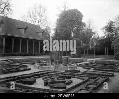 Jardins de renommée mondiale de la Maison Ashridge à ouvrir au public . 26 mars 1929 Banque D'Images