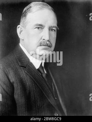 Mai à la tête de la Banque mondiale pour l'Amérique . Le Président de la Banque fédérale de réserve de New York , Gates W McGarrah , aurait proposé à la Haye comme membre du conseil d'administration américain . 1er mars 1930 Banque D'Images