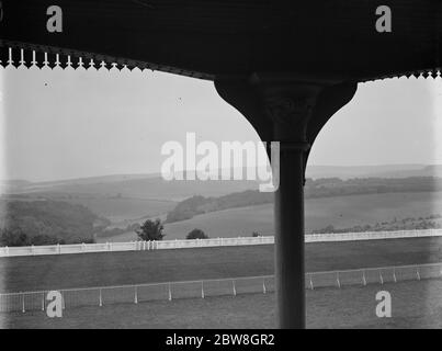 Panorama du parcours de course de Goodwood . 27 juillet 1929 Banque D'Images