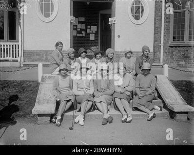 Match de golf féminin Angleterre contre Amérique à Sunningdale . L'équipe américaine des dames . 1er mai 1930 Banque D'Images