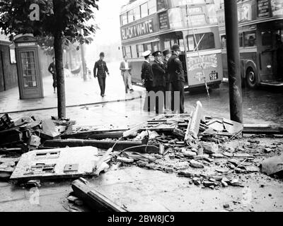 Chariot bus crash , Plumstead . 4 août 1937 Banque D'Images