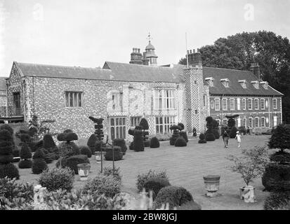 Une vue de Hall place , Bexley , Kent , maintenant ouvert au public . 1937 Banque D'Images