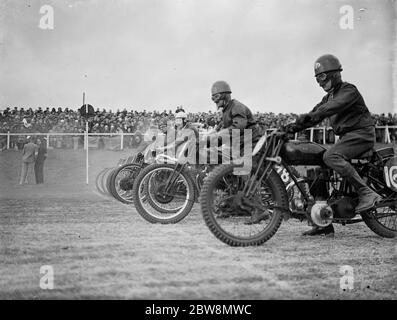 Courses de motocyclisme à Brands Hatch le lundi de Pâques 18 avril 1938 . Banque D'Images