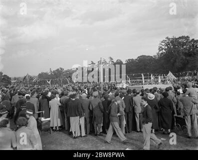 Jubilee maisons de la fête à Sidcup place . Match de boxe garçons . 1936 Banque D'Images