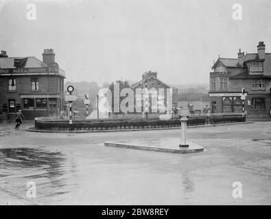 Un rond-point à Gravesend , Kent . 1938 Banque D'Images