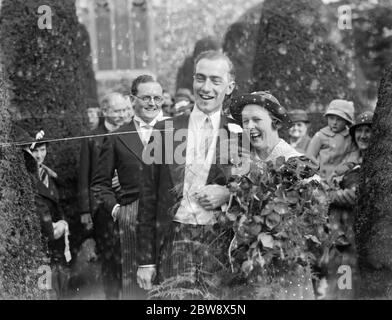 Le mariage de Foulton et Pett Ridge . 1936 Banque D'Images