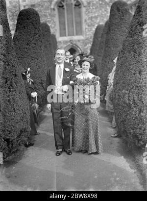 Le mariage de Foulton et Pett Ridge . 1936 Banque D'Images