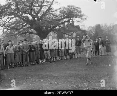 Oxford contre Cambridge, le golf bat à Sidcup . 1936. Banque D'Images