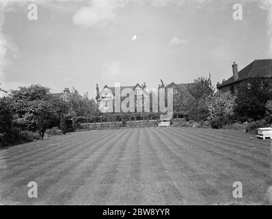 Maison et jardins de M. Swans sur 21 Rectory Lane à Sidcup , Kent . 1939 Banque D'Images