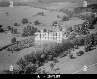 Une vue aérienne du château de Lullingstone près d'Eynsford , Kent . 1939 . Banque D'Images