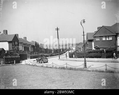 Une vue générale de l'éther croissant vert à Londres . 1939 Banque D'Images