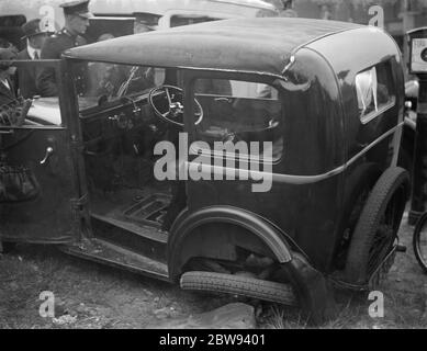 Un accident à Blackfen , Londres . 1938 Banque D'Images