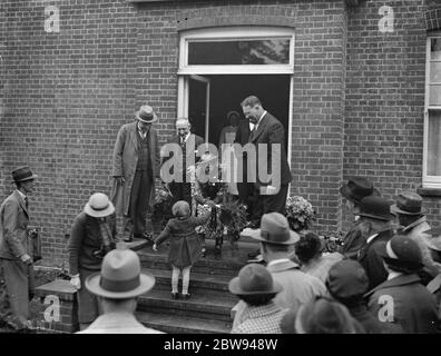L'ouverture de la maternité Riseley à Horton Kirby , Kent . 1938 Banque D'Images