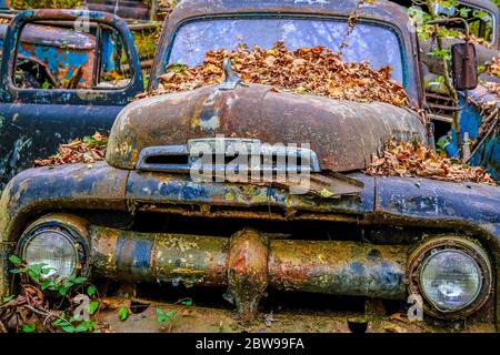Vieux camion Ford Rusty Banque D'Images