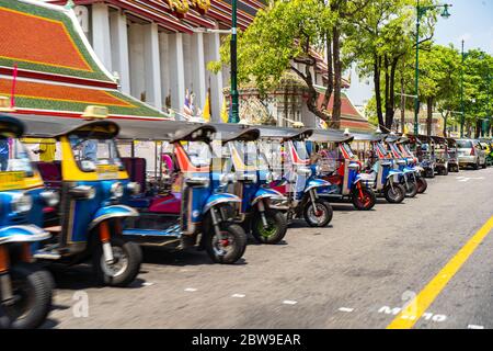 Thaïlande, Bangkok Mai 20-2019 : tuk tuk dans les rues de Bangkok Banque D'Images