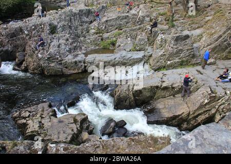 Betws-y-Coed à Snowdonia, au nord du pays de Galles. Royaume-Uni. Banque D'Images