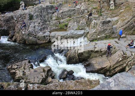 Betws-y-Coed à Snowdonia, au nord du pays de Galles. Royaume-Uni. Banque D'Images