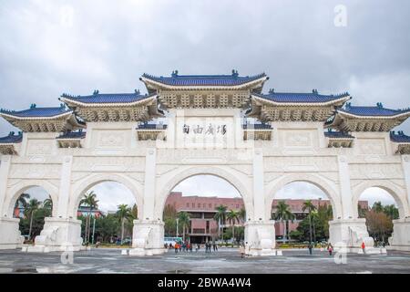 Taipei, Taïwan- Jan 2020: Place de la liberté taipei à côté de la salle nationale du mémorial chiang kai-shek située dans le district de Zhongzheng. Célèbre site d'intérêt pour Banque D'Images